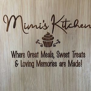 Mimi’s Kitchen bamboo stand sign